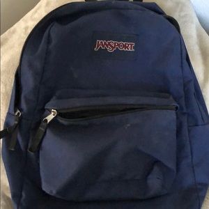 Navy Jansport backpack